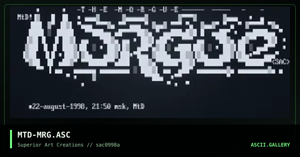 MTD-MRG.ASC, by matador, 1998