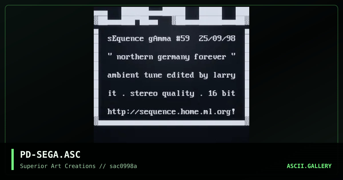 PD-SEGA.ASC, by poldi, 1998