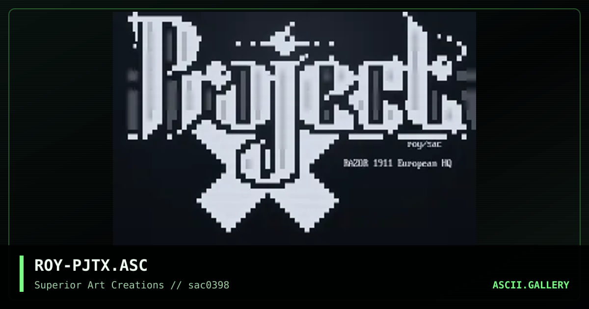 ROY-PJTX.ASC, by roy, 1998