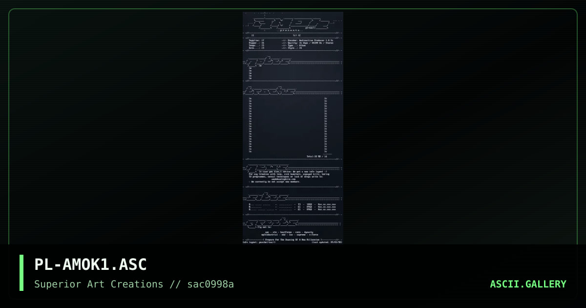 PL-AMOK1.ASC, by puschel, 1998
