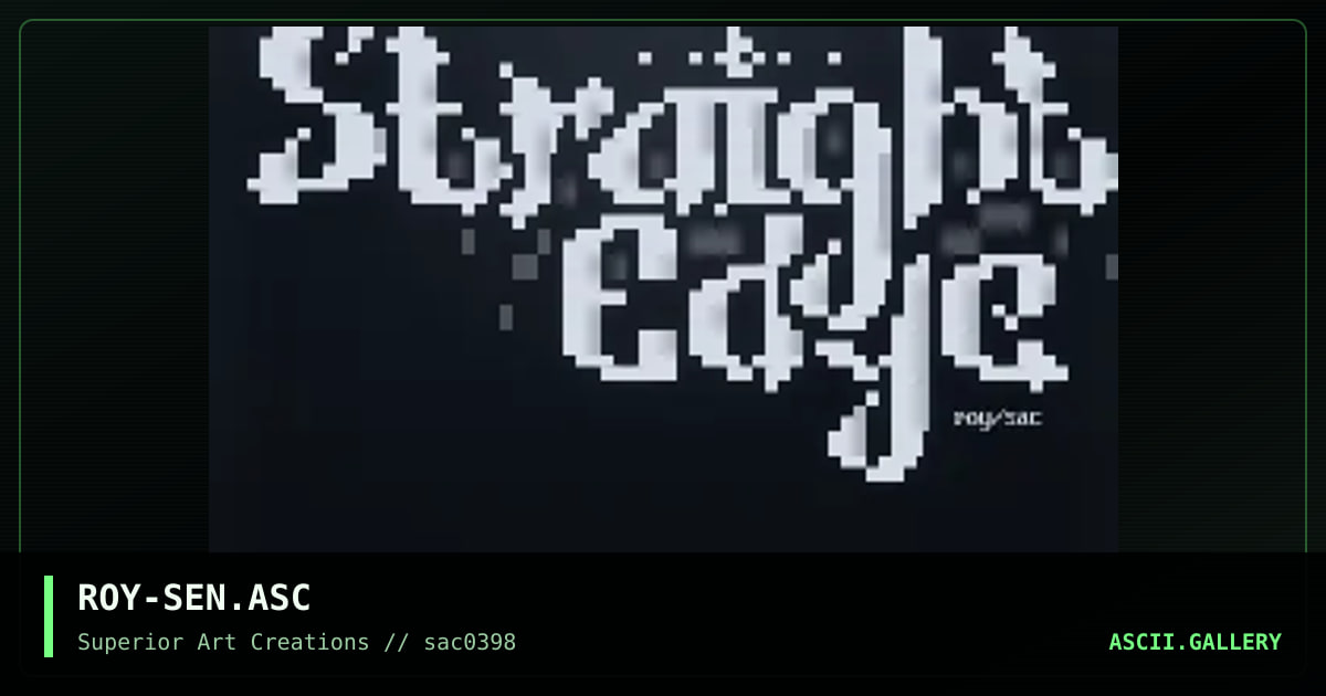 ROY-SEN.ASC, by roy, 1998
