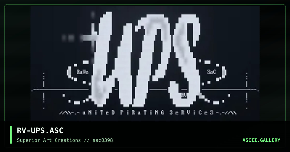 RV-UPS.ASC, by rave, 1998