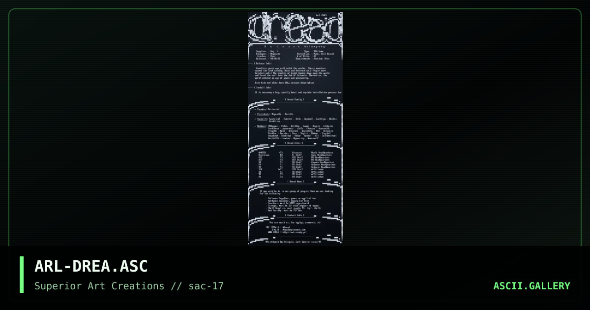 ARL-DREA.ASC, by arlequin, 1999