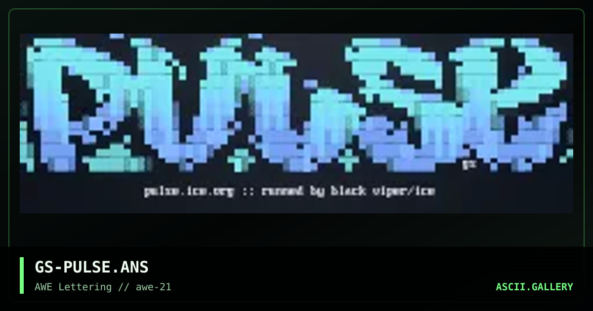 Pulse, by grindstoned, 1999
