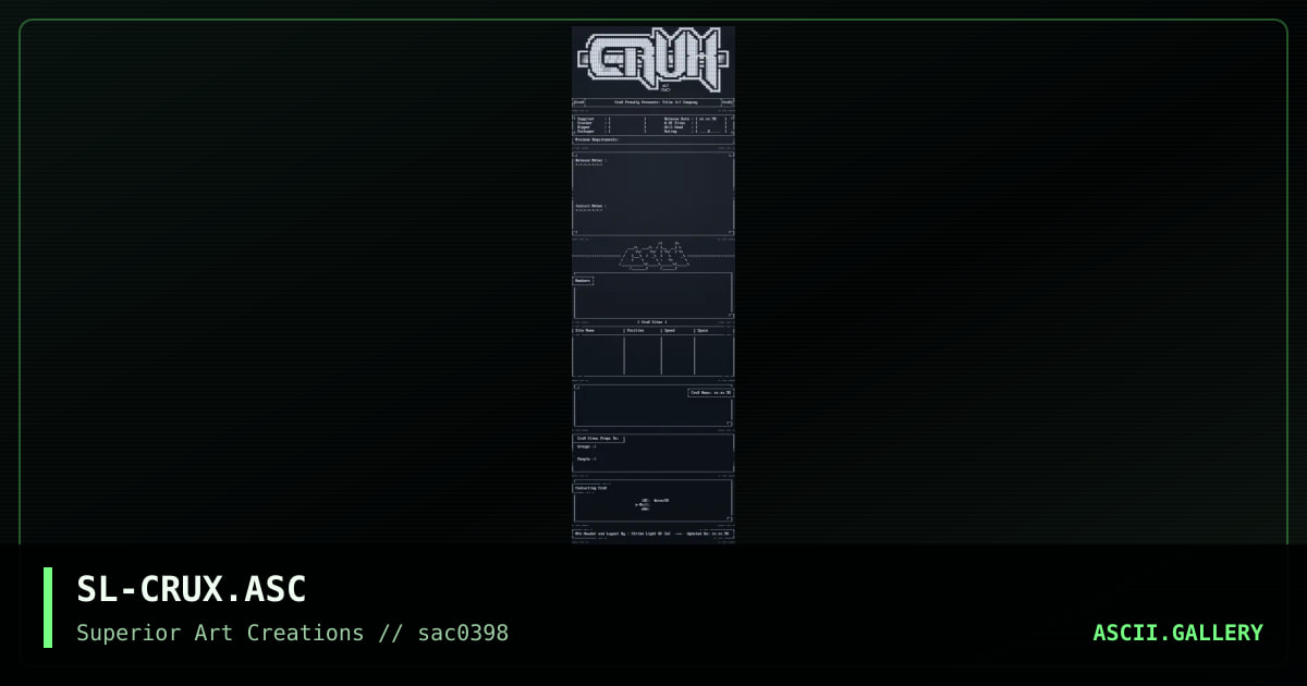 SL-CRUX.ASC, by strikeligt, 1998
