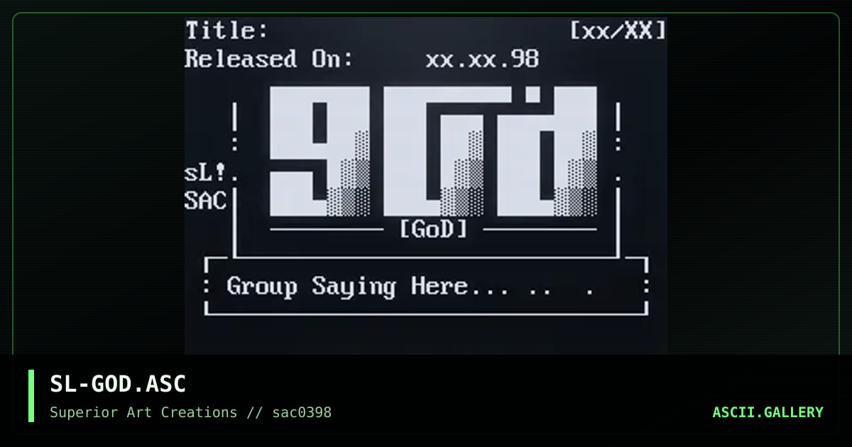 SL-GOD.ASC, by strikeligt, 1998