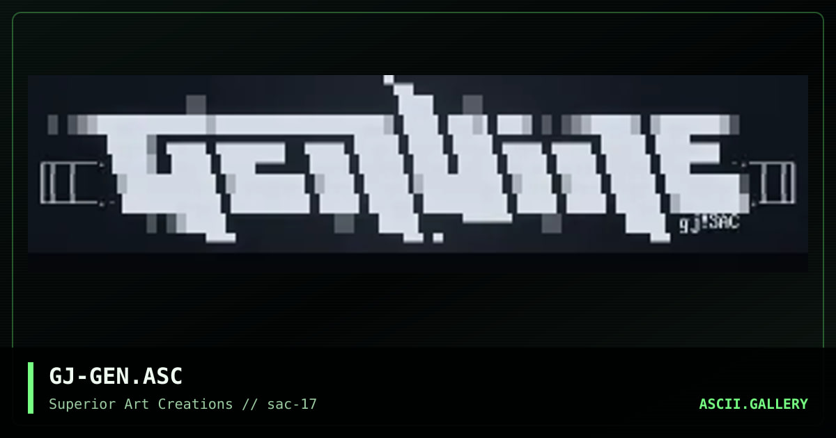 logo >> genuine warez, by grymmjack, 1999