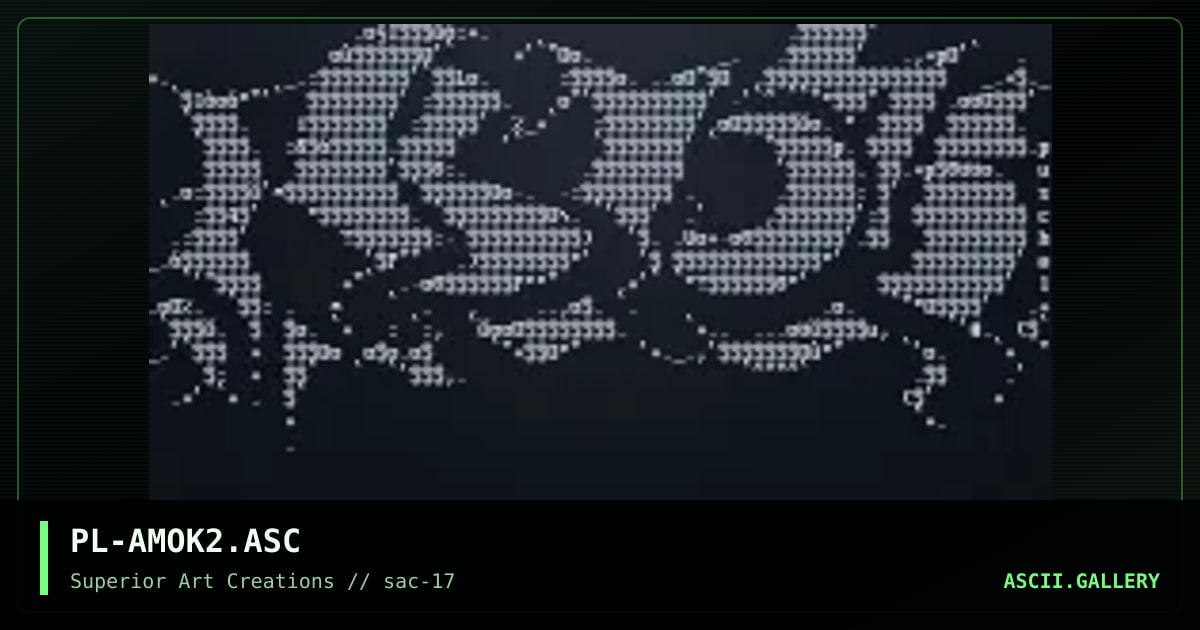 PL-AMOK2.ASC, by puschel, 1999