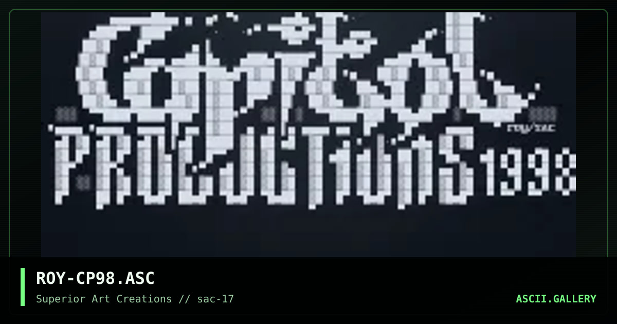 ROY-CP98.ASC, by roy, 1999