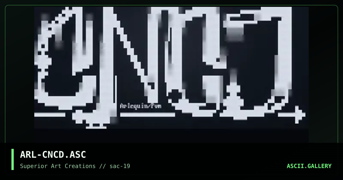 ARL-CNCD.ASC, by arlequin, 2000