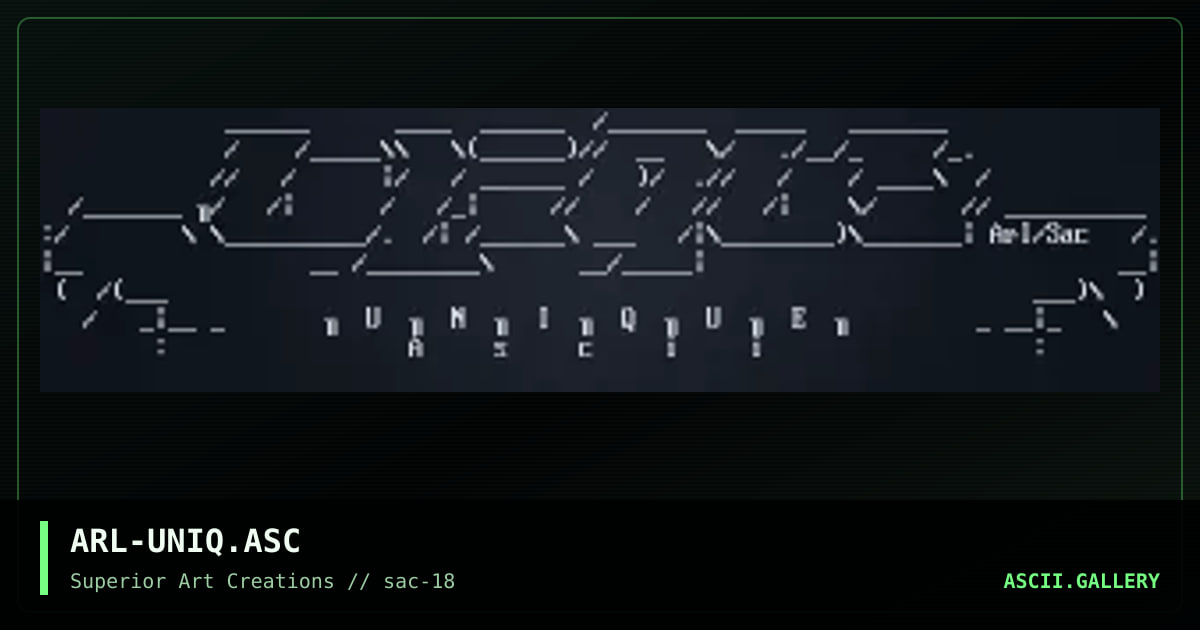 ARL-UNIQ.ASC, by arlequin, 1999