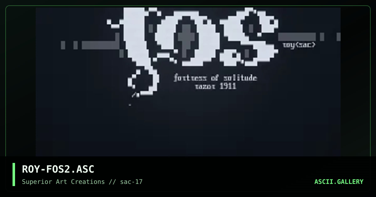 ROY-FOS2.ASC, by roy, 1999