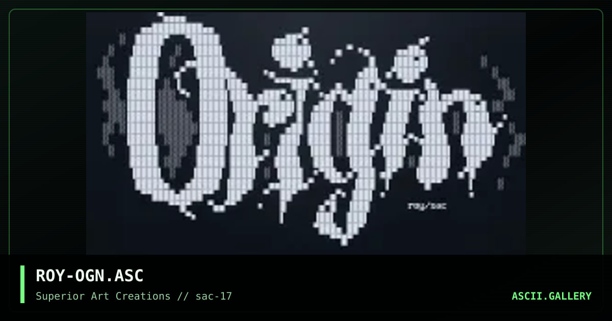 ROY-OGN.ASC, by roy, 1999