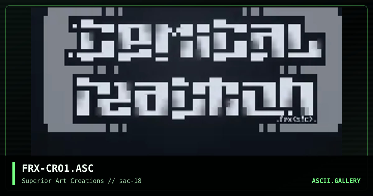 FRX-CRO1.ASC, by ferrex, 1999
