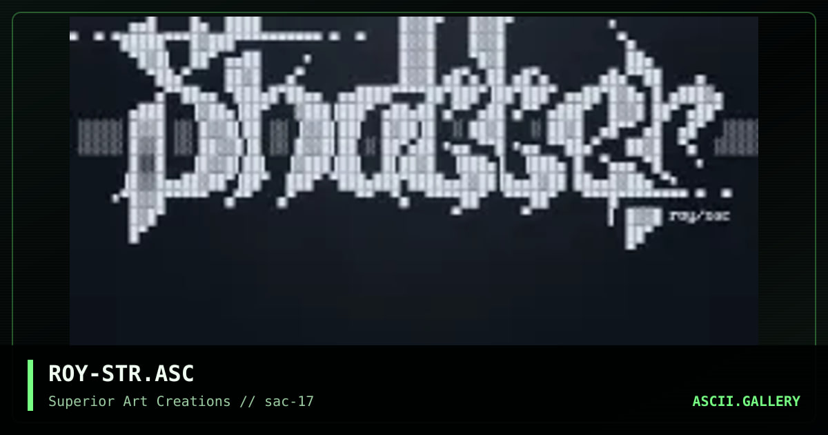 ROY-STR.ASC, by roy, 1999