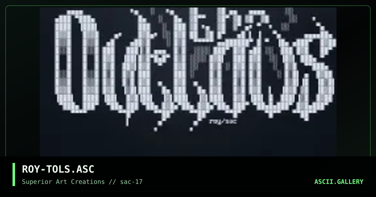 ROY-TOLS.ASC, by roy, 1999