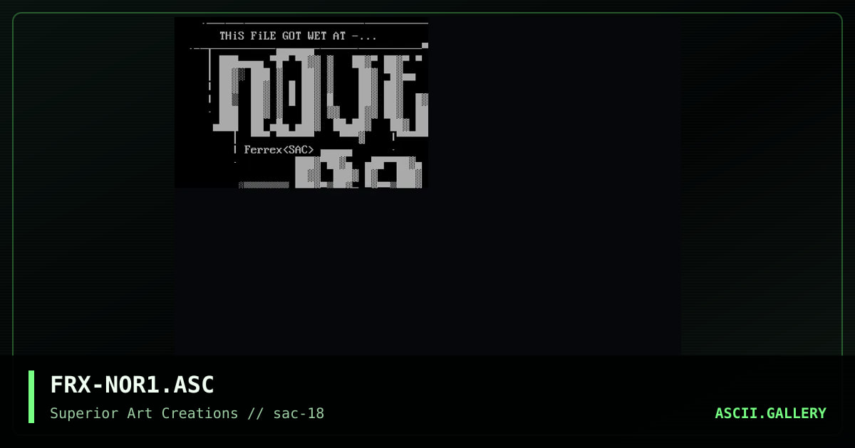 FRX-NOR1.ASC, by ferrex, 1999