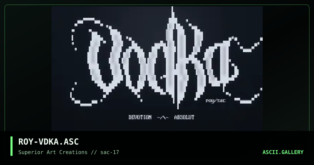 ROY-VDKA.ASC, by roy, 1999