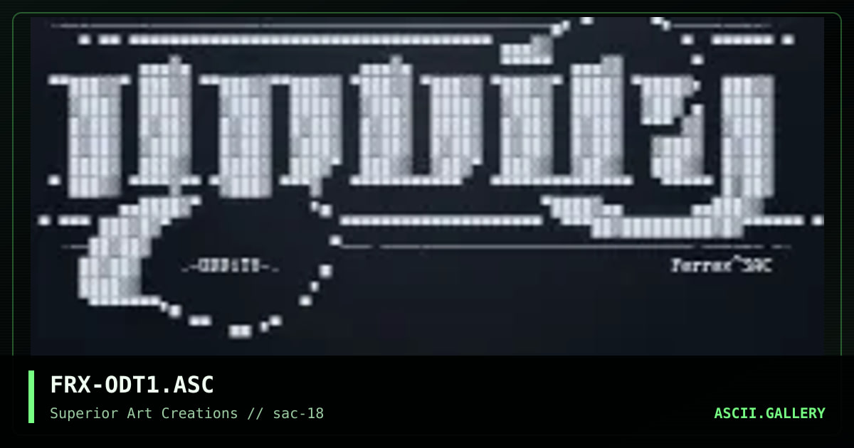 FRX-ODT1.ASC, by ferrex, 1999