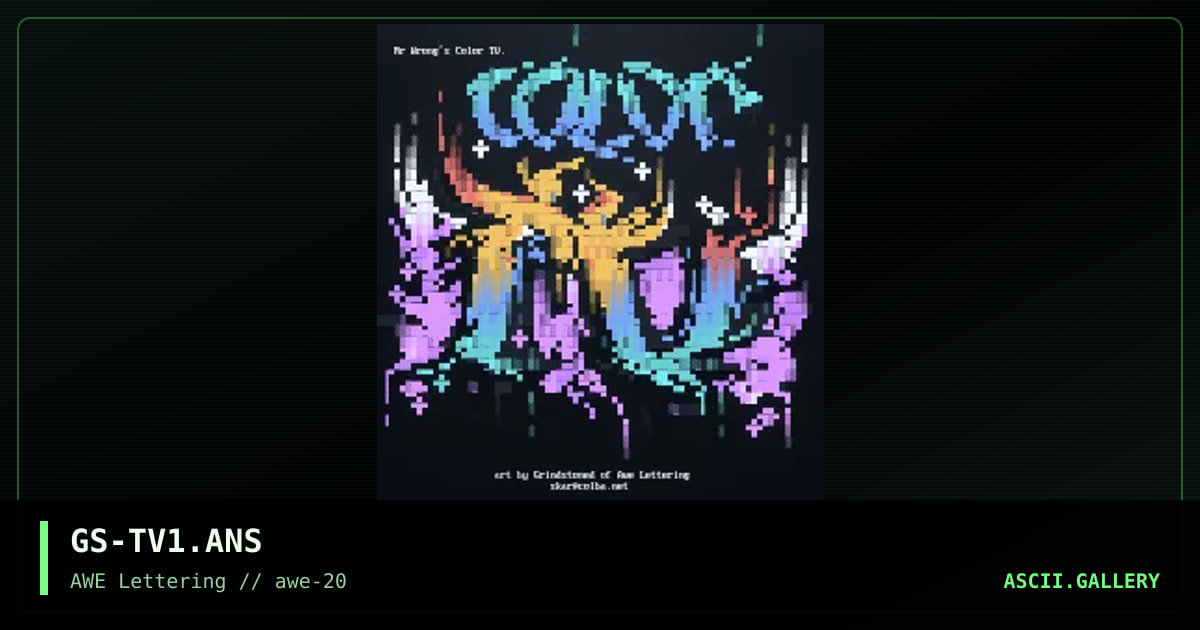 Color TV, by grindstoned, 1998