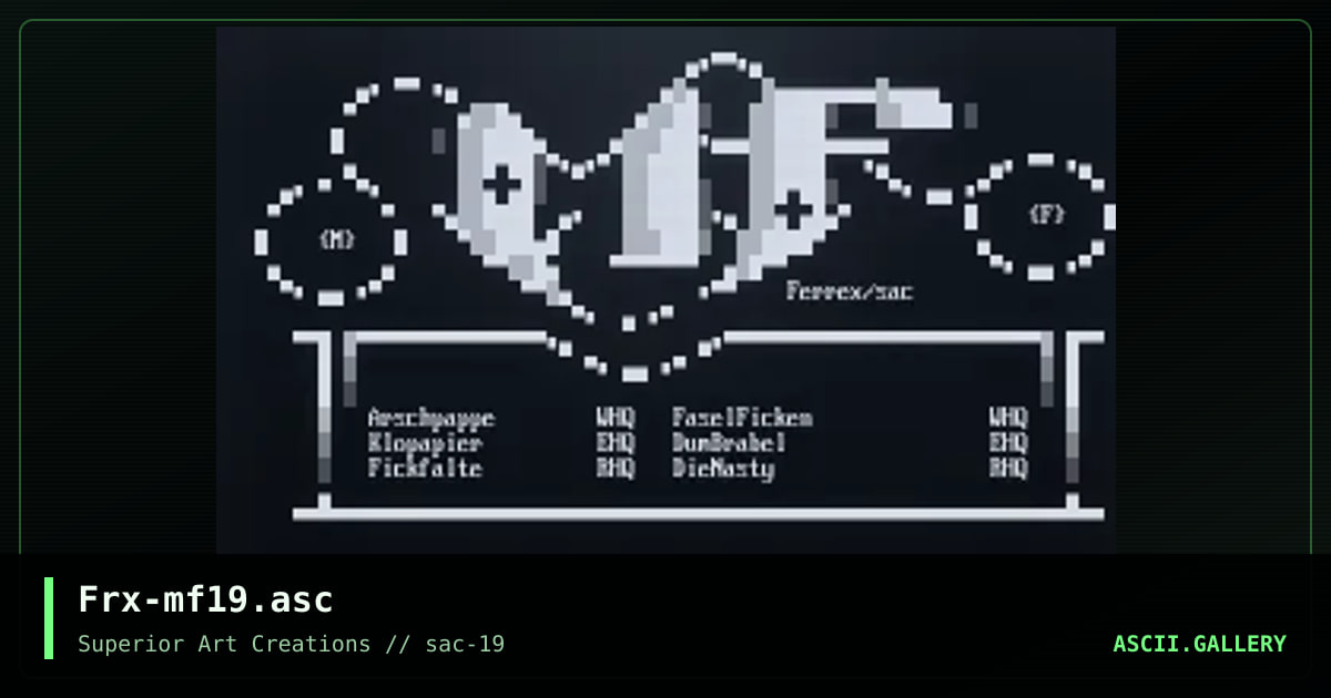 Frx-mf19.asc, by ferrex, 2000