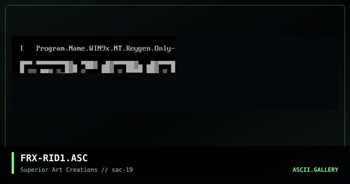 FRX-RID1.ASC, by ferrex, 2000