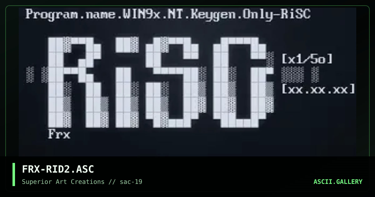 FRX-RID2.ASC, by ferrex, 2000