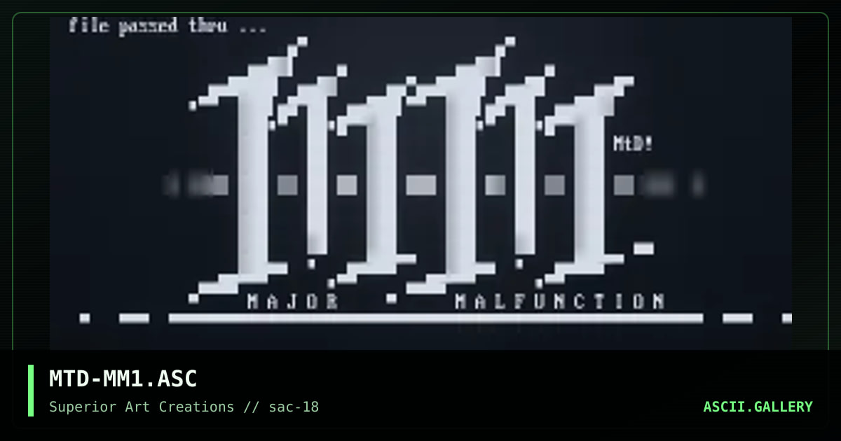 MTD-MM1.ASC, by matador, 1999