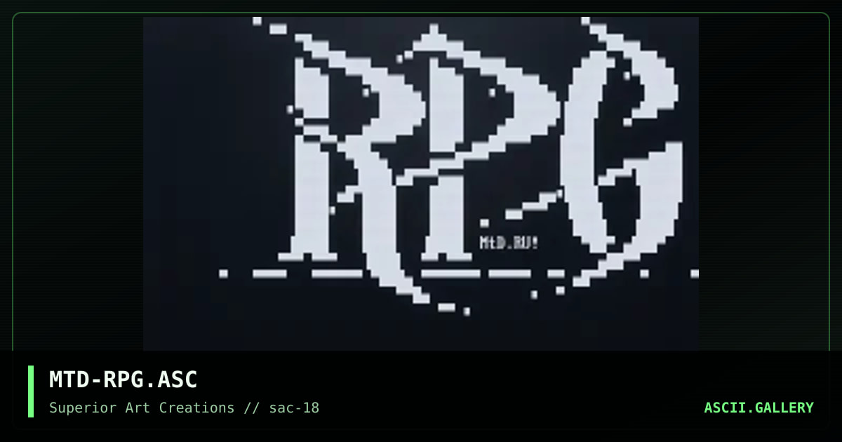 MTD-RPG.ASC, by matador, 1999