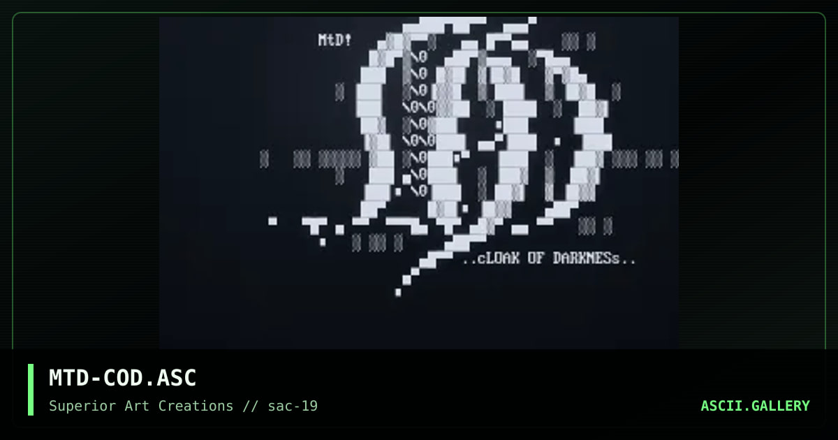 MTD-COD.ASC, by matador, 2000