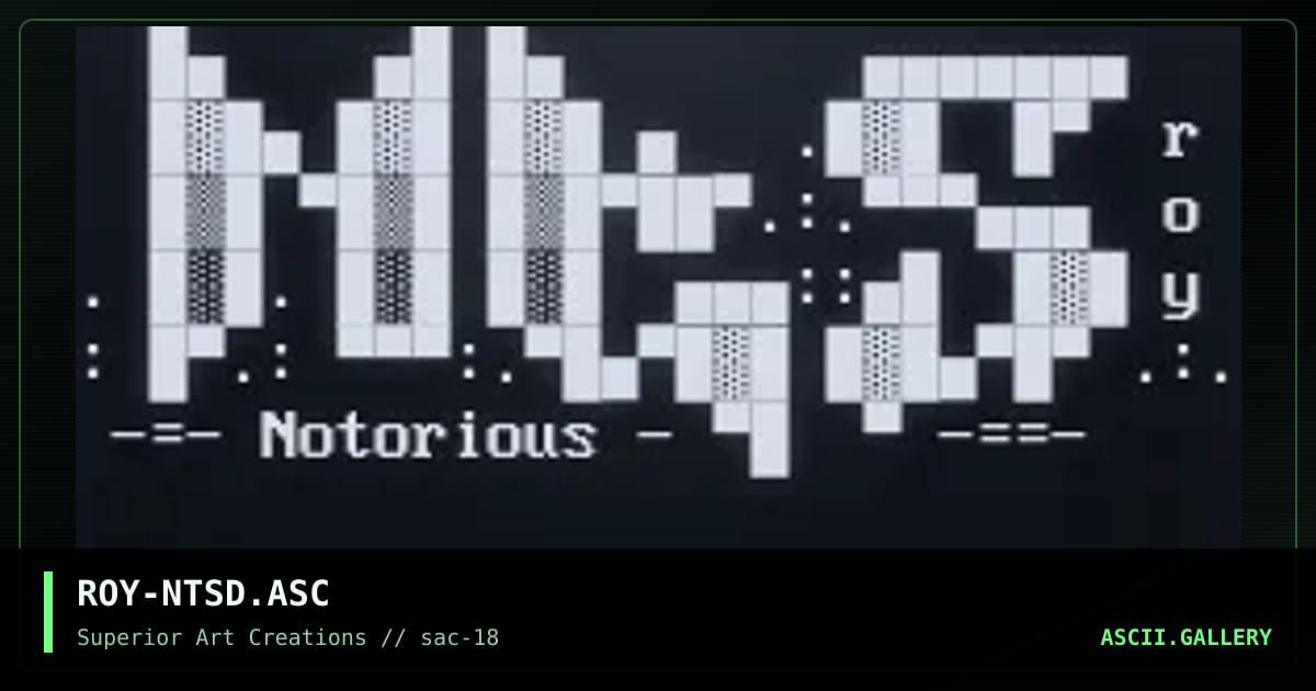 ROY-NTSD.ASC, by roy, 1999