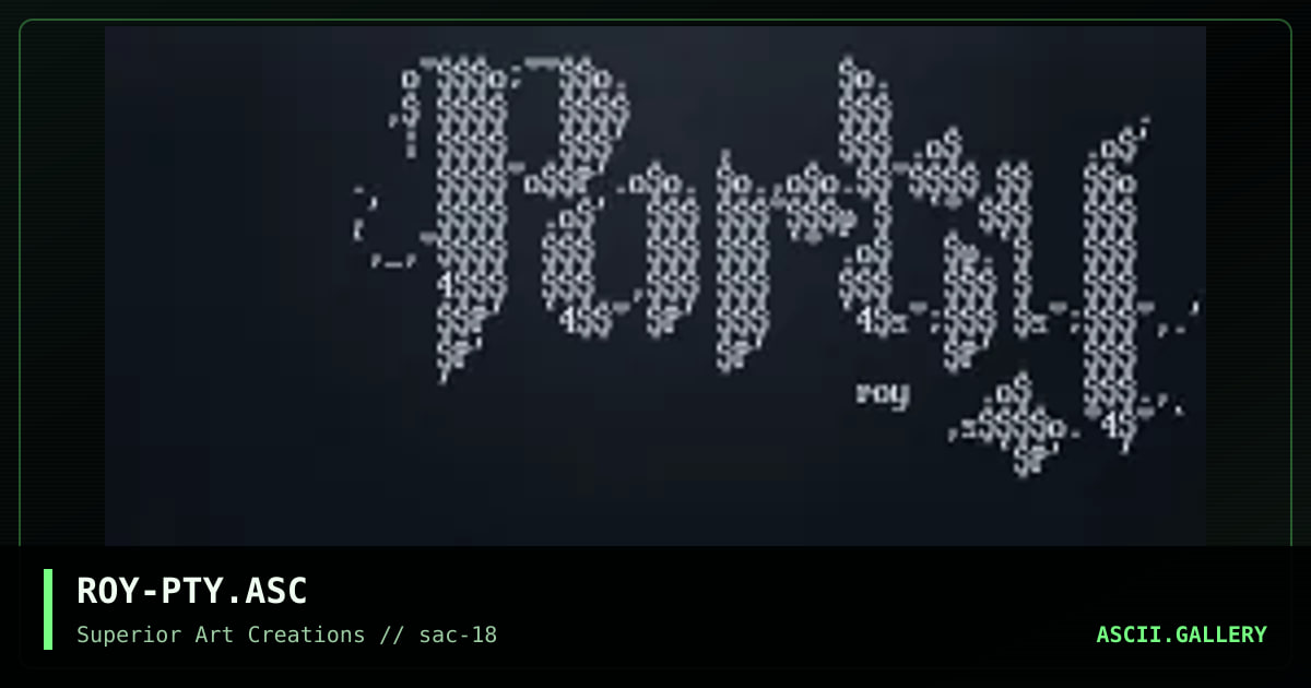 ROY-PTY.ASC, by roy, 1999