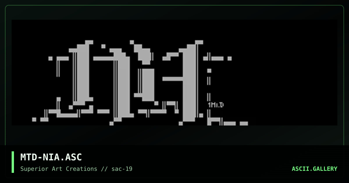 MTD-NIA.ASC, by matador, 2000