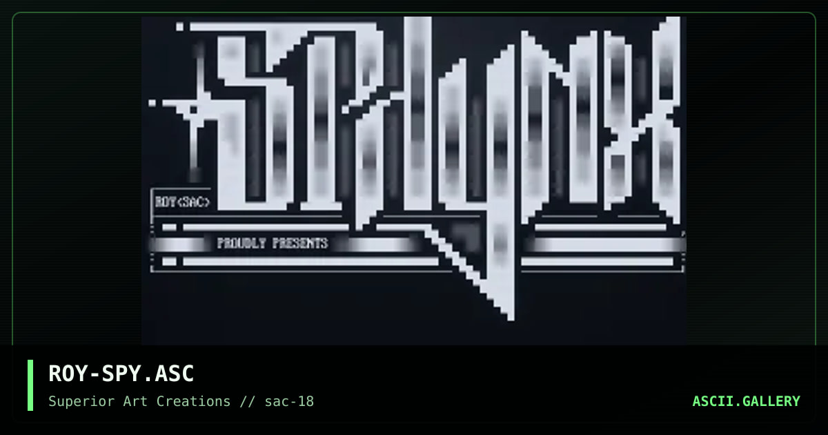 ROY-SPY.ASC, by roy, 1999