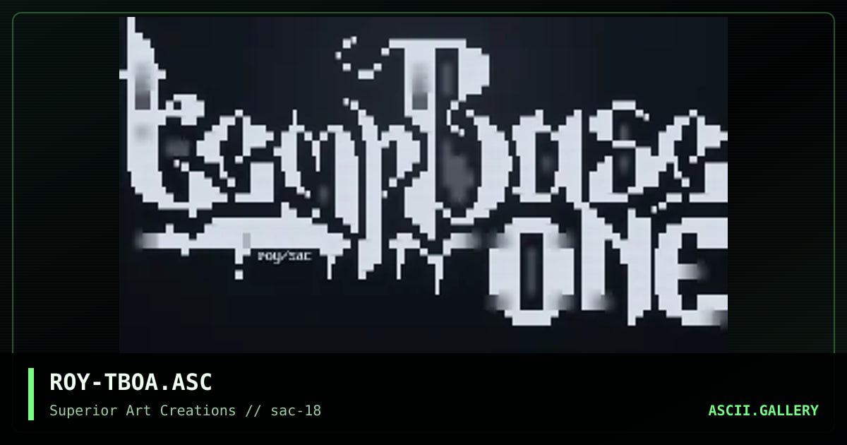 ROY-TBOA.ASC, by roy, 1999