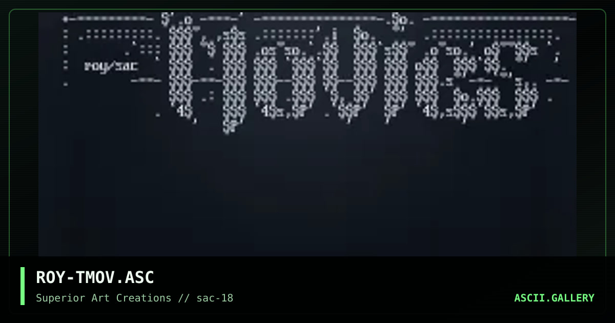 ROY-TMOV.ASC, by roy, 1999