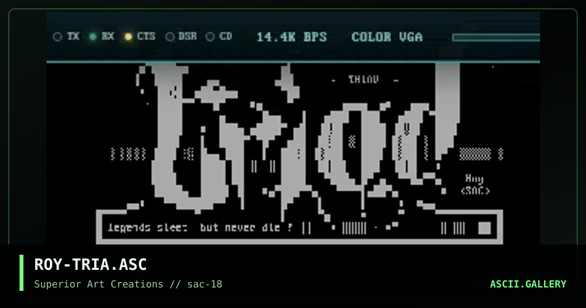 ROY-TRIA.ASC, by roy, 1999