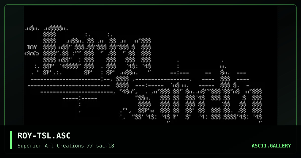 ROY-TSL.ASC, by roy, 1999