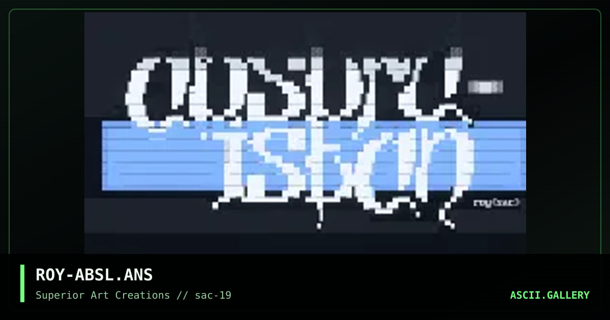 ROY-ABSL.ANS, by roy, 2000