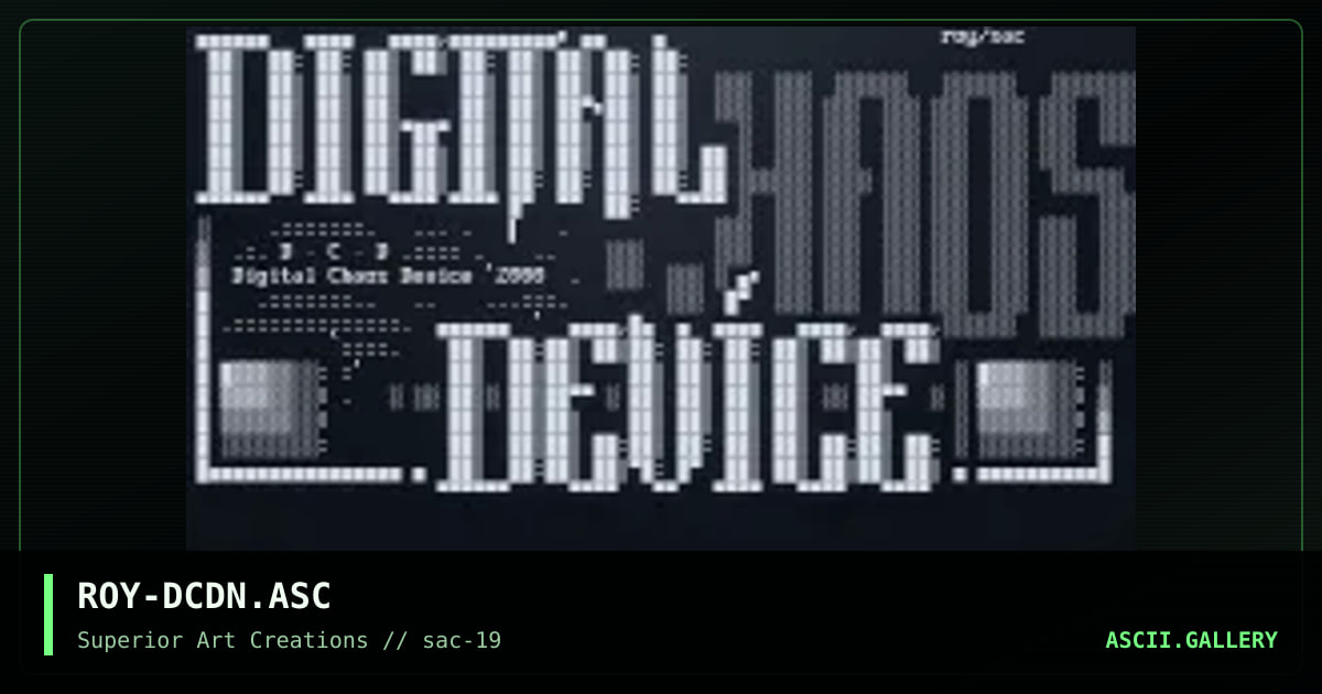 ROY-DCDN.ASC, by roy, 2000