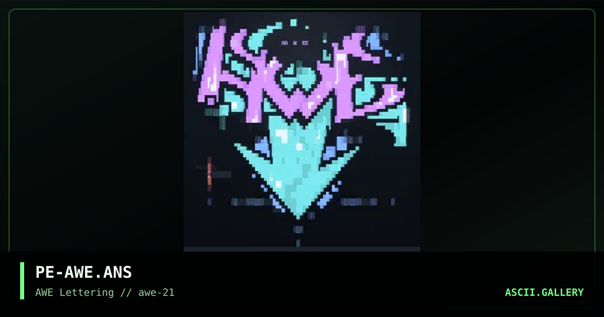 AWE Lettering, by phonyeye, 1999