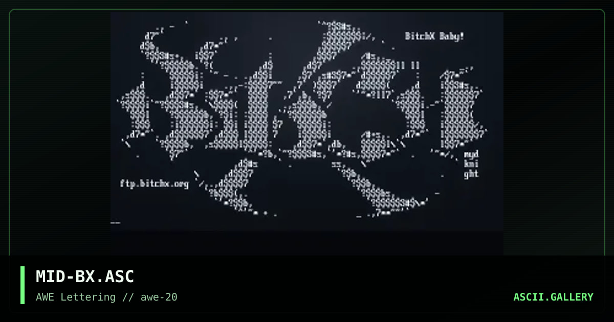 Bitch X, by mydknight, 1998