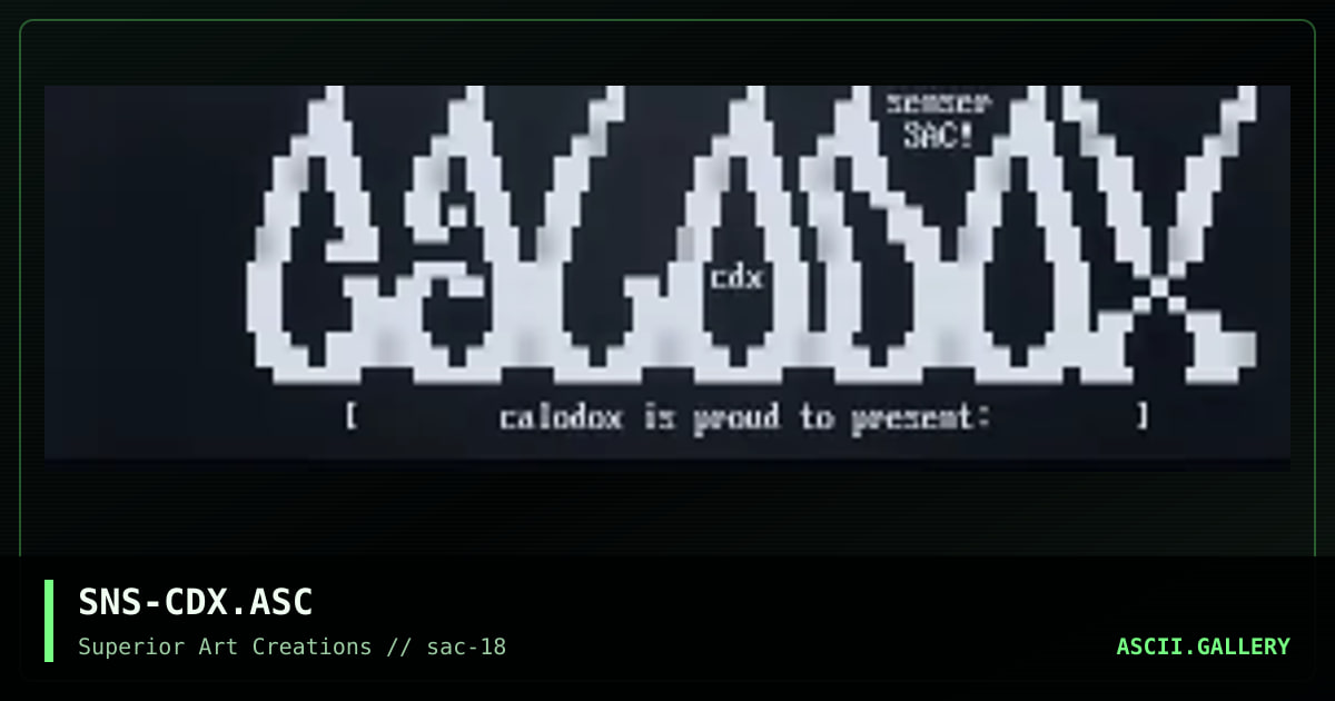 SNS-CDX.ASC, by senser, 1999