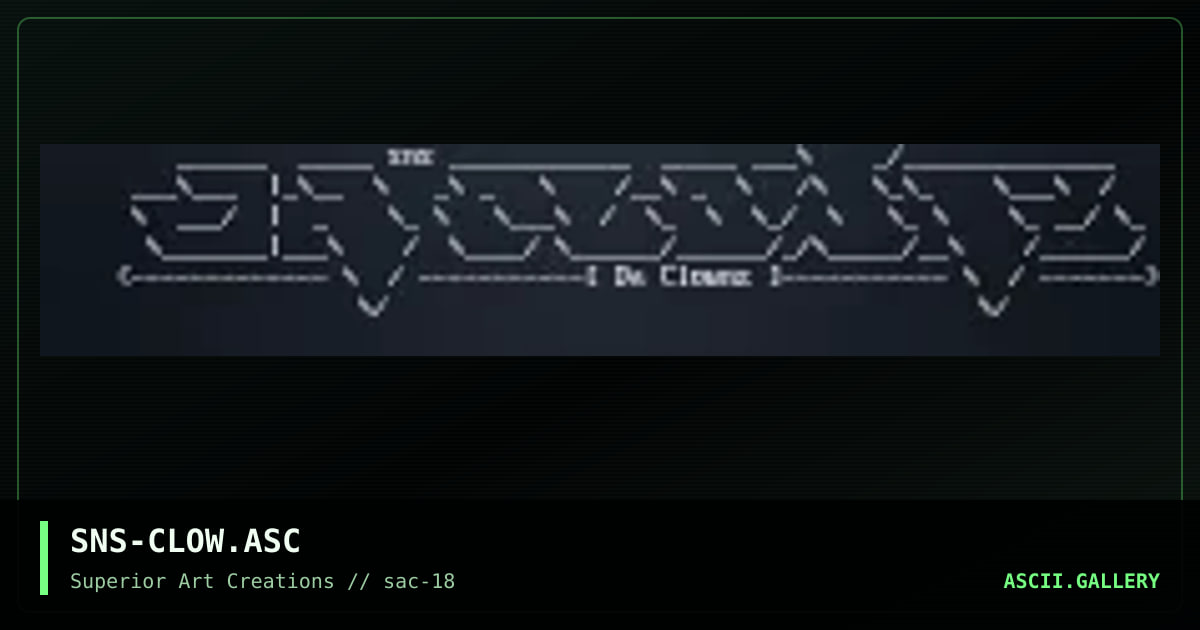 SNS-CLOW.ASC, by senser, 1999