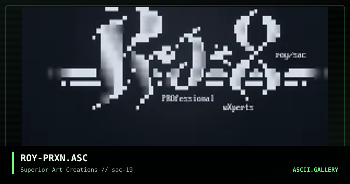 ROY-PRXN.ASC, by roy, 2000
