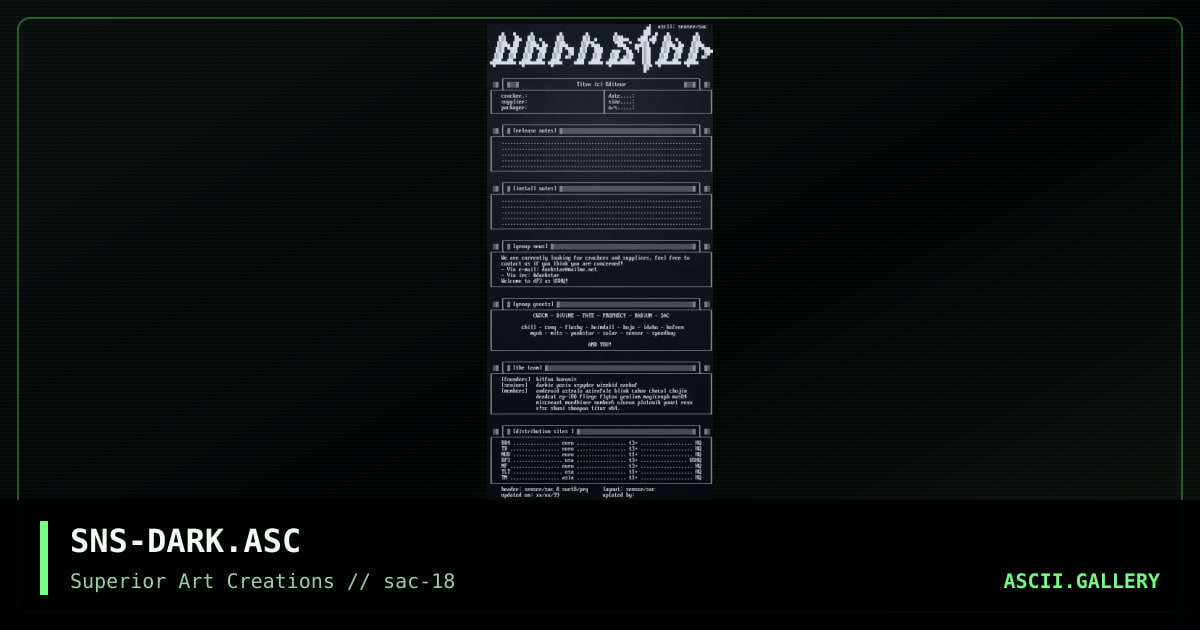 SNS-DARK.ASC, by senser, 1999