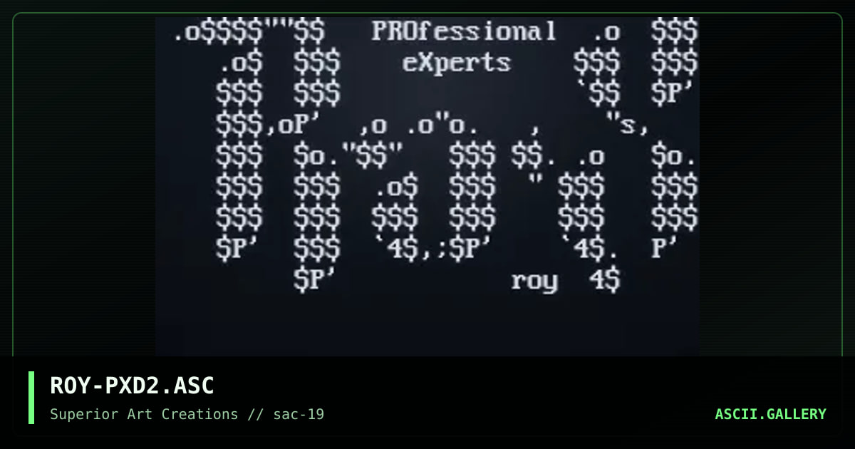 ROY-PXD2.ASC, by roy, 2000