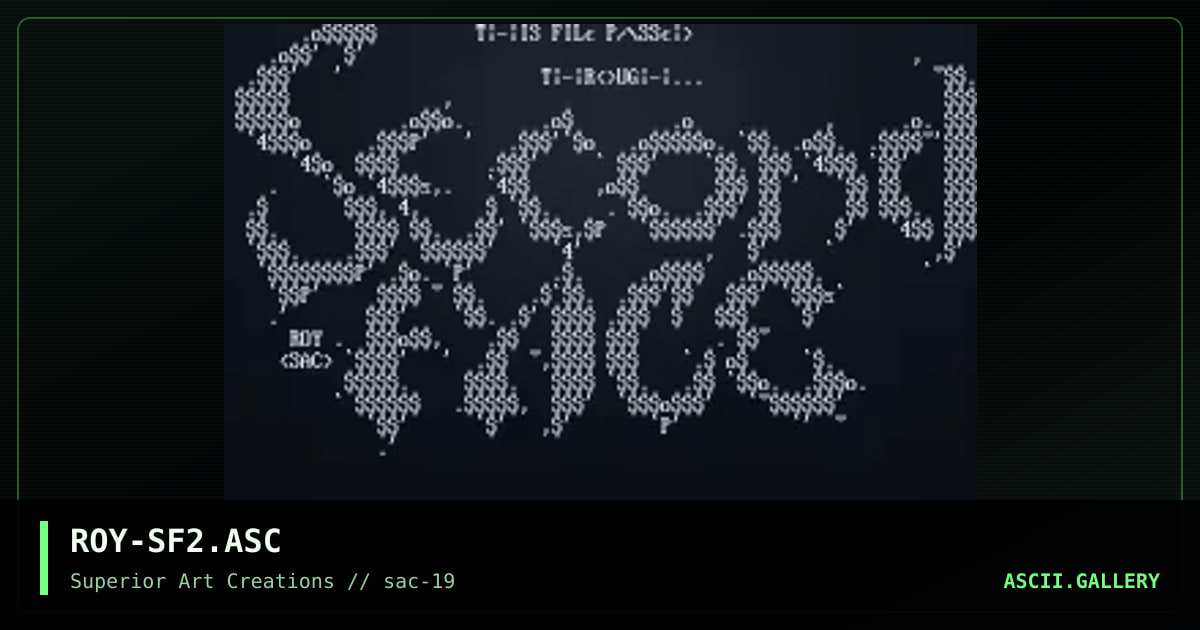 ROY-SF2.ASC, by roy, 2000