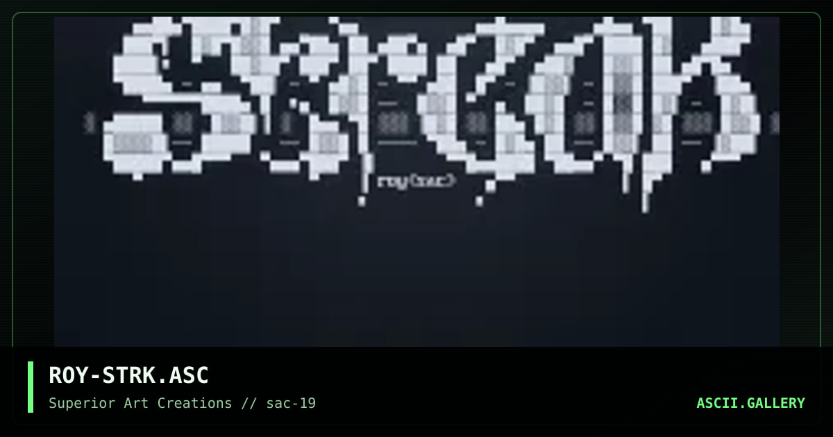 ROY-STRK.ASC, by roy, 2000