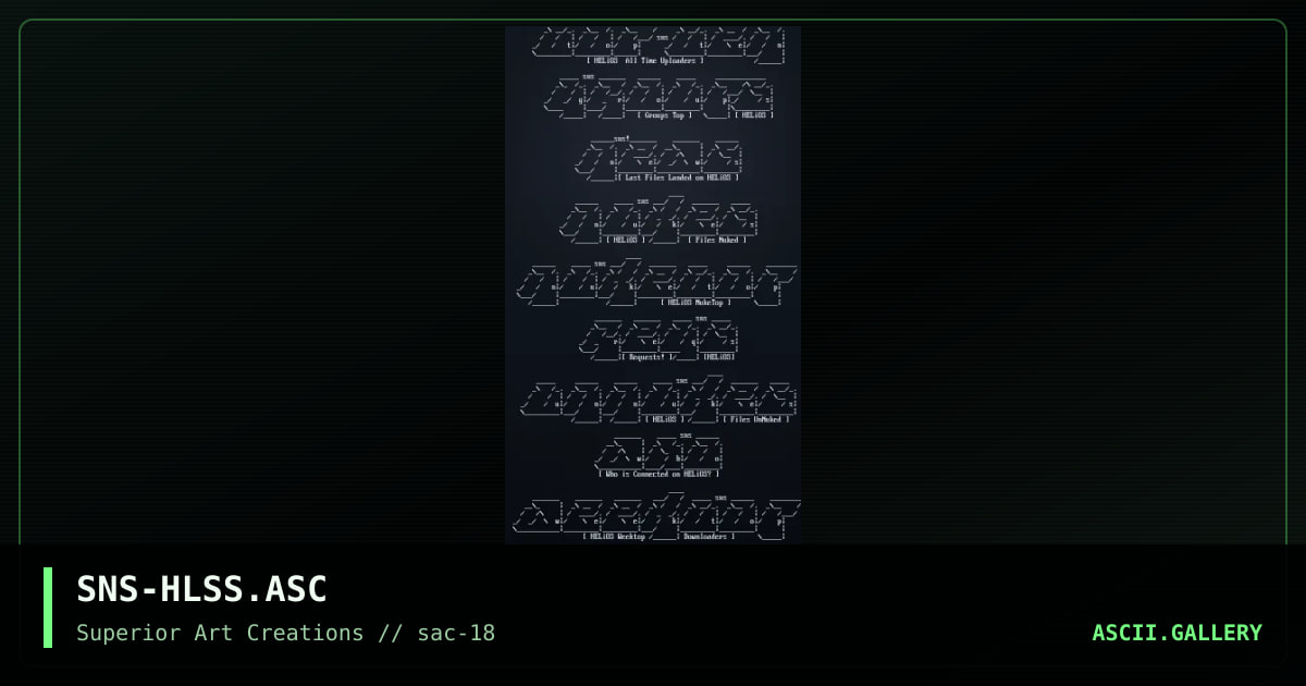 SNS-HLSS.ASC, by senser, 1999
